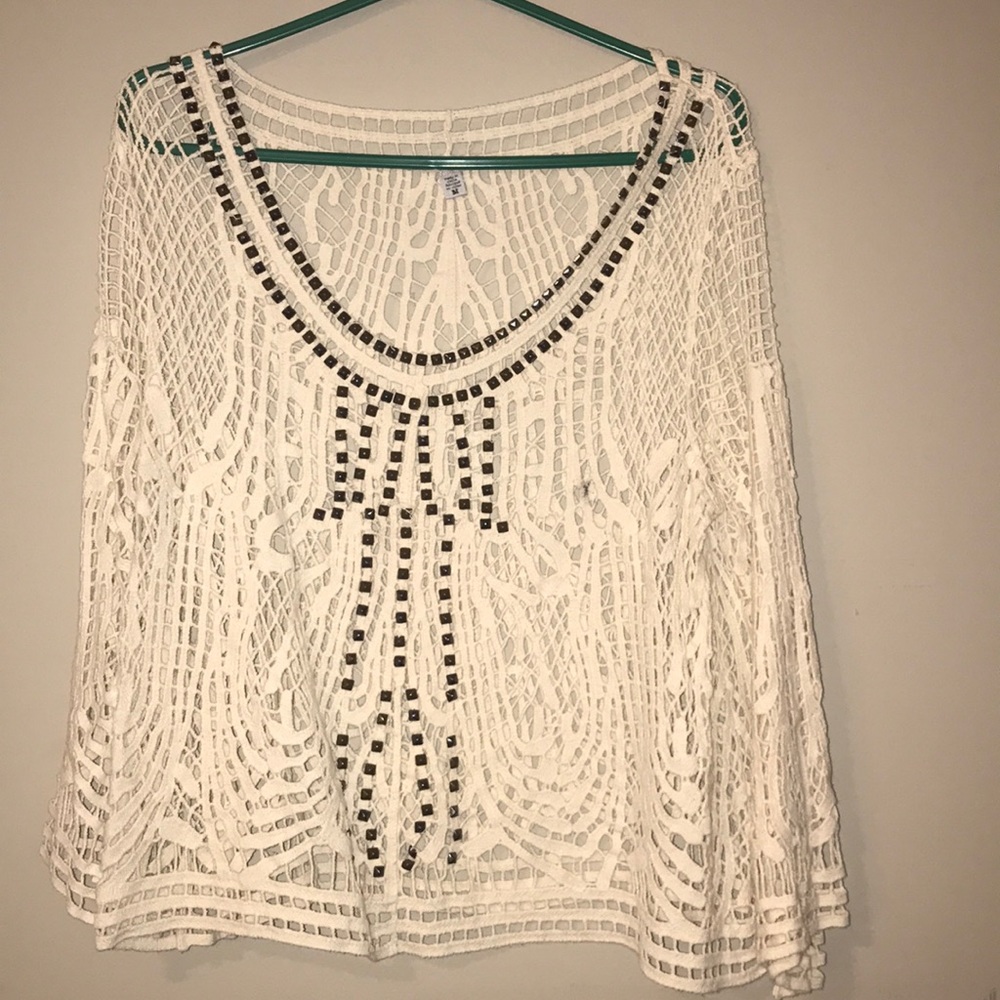 Ecote, urban outfitters studded crochet top